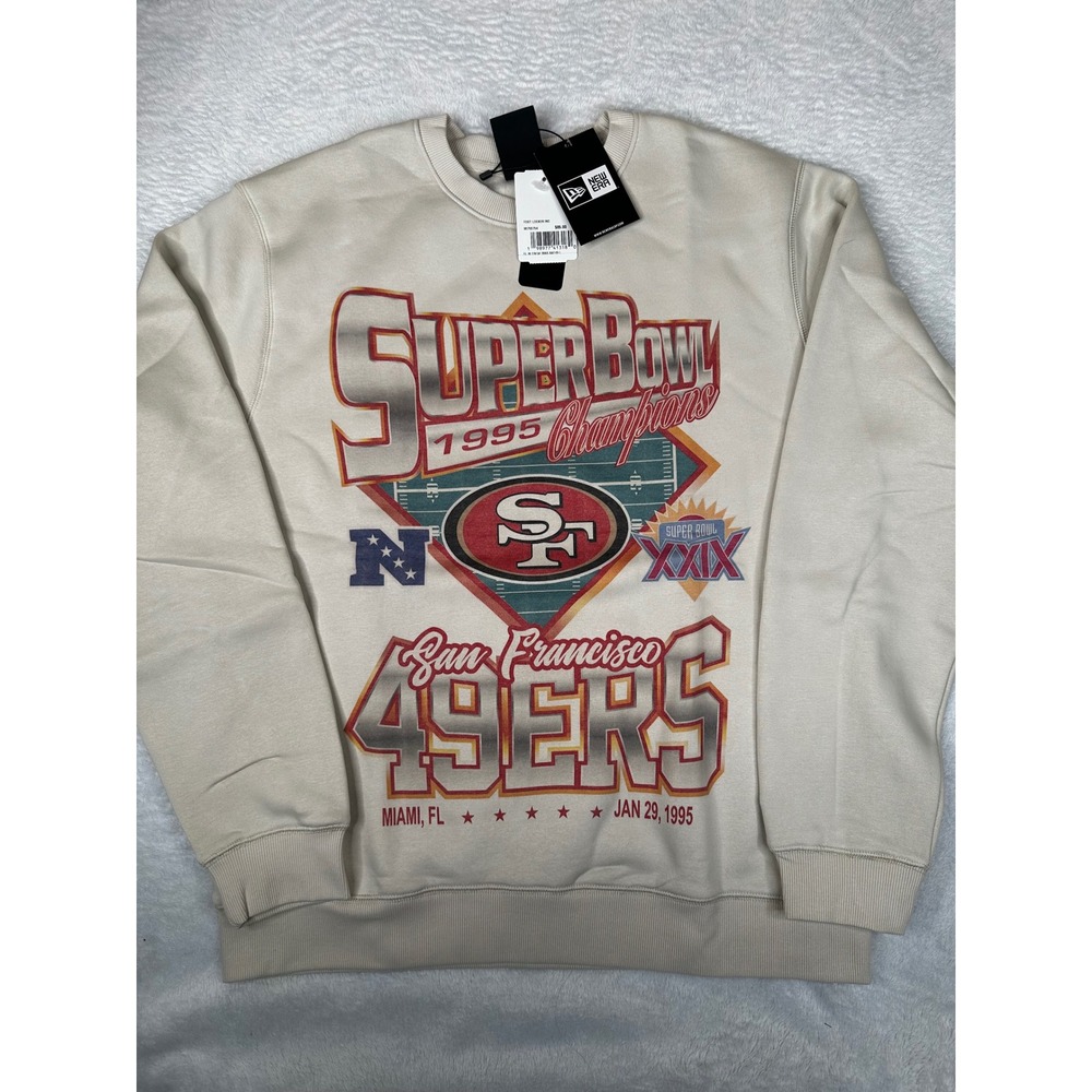 New Era San Francisco 49ers Super Bowl XXIX Champions Sweatshirt Cream Mens L